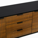 ΚΟΜΟΤΑ-ΜΠΟΥΦΕΣ Fylliana FL2405 ΜΑΥΡΟ-GREY OAK ΧΡΩΜΑ 150x40x75εκ