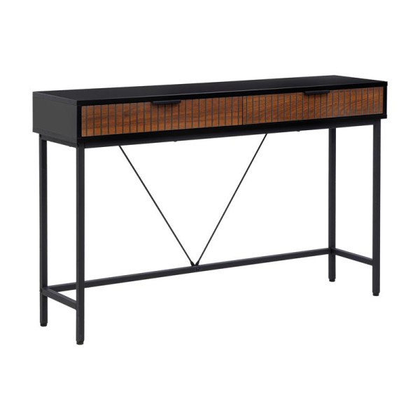ΚΟΝΣΟΛΑ Fylliana FL2405 GREY OAK-ΜΑΥΡΟ ΧΡΩΜΑ 120x30x76εκ