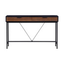 ΚΟΝΣΟΛΑ Fylliana FL2405 GREY OAK-ΜΑΥΡΟ ΧΡΩΜΑ 120x30x76εκ