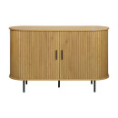 ΟΒΑΛ ΚΟΜΟΤΑ-ΜΠΟΥΦΕΣ Fylliana FL2459 SONOMA-ΜΑΥΡΟ ΧΡΩΜΑ 120x40x75εκ