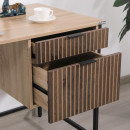ΜΕΤΑΛΛΙΚΟ ΓΡΑΦΕΙΟ Fylliana Edge 1932 SONOMA-WALLNUT ΧΡΩΜΑ 120x60x76εκ
