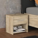 ΣΕΤ 2 ΚΟΜΟΔΙΝΑ GARONA 2NO1F GREY OAK ΧΡΩΜΑ 42x33x42εκ