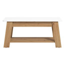 ΤΡΑΠΕΖΑΚΙ ΣΑΛΟΝΙΟΥ PIAVE ARTISAN OAK-ΛΕΥΚΟ HIGH GLOSS 101x55x47εκ