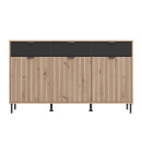 ΚΟΜΟΤΑ-ΜΠΟΥΦΕΣ MAYENNE 3K3F ARTISAN OAK-ΜΑΥΡΟ MAT 157x40x93εκ