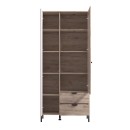 ΒΙΤΡΙΝΑ VANDEA 195 2K2F VS1 CASHMERE-GREY OAK 87x40x195εκ