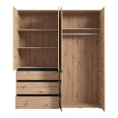 ΝΤΟΥΛΑΠΑ CORBETT 4K3F1O h211 ARTISAN OAK/ΜΑΥΡΟ ΜΑΤ ΧΡΩΜΑ 183x55x211εκ