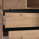 ΝΤΟΥΛΑΠΑ CORBETT 4K3F1O h211 ARTISAN OAK/ΜΑΥΡΟ ΜΑΤ ΧΡΩΜΑ 183x55x211εκ