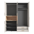 ΝΤΟΥΛΑΠΑ DONALD 4K2F1O h227 CASHEMERE/ARTISAN OAK ΧΡΩΜΑ 179x57x227εκ