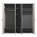 ΝΤΟΥΛΑΠΑ LUCCA 5K1O h227 CASHMERE-ΛΕΥΚΟ ΧΡΩΜΑ 224x57x227εκ