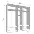 ΝΤΟΥΛΑΠΑ LUCCA 5K1O h227 CASHMERE-ΛΕΥΚΟ ΧΡΩΜΑ 224x57x227εκ