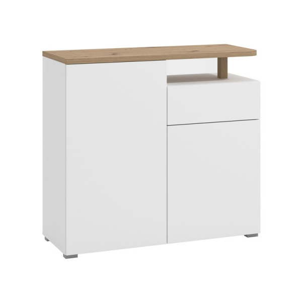 ΚΟΜΟΤΑ-ΜΠΟΥΦΕΣ ATERNO 103 2K1F2V ΛΕΥΚΟ/ARTISAN ΧΡΩΜΑ 103x40x94εκ