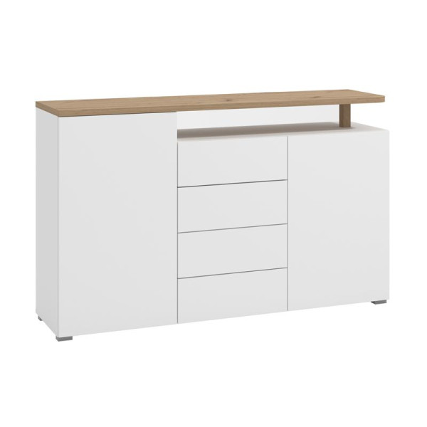 ΚΟΜΟΤΑ-ΜΠΟΥΦΕΣ ATERNO 154 3K4F2V ΛΕΥΚΟ/ARTISAN ΧΡΩΜΑ 154x40x94εκ