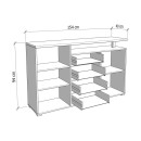 ΚΟΜΟΤΑ-ΜΠΟΥΦΕΣ ATERNO 154 3K4F2V ΛΕΥΚΟ/ARTISAN ΧΡΩΜΑ 154x40x94εκ