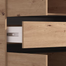 ΝΤΟΥΛΑΠΑ CORBETT 4K1F1O h211 ARTISAN OAK/ΜΑΥΡΟ ΜΑΤ ΧΡΩΜΑ 183x55x211εκ