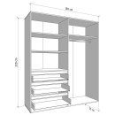 ΝΤΟΥΛΑΠΑ CORBETT 4K1F1O h211 ARTISAN OAK/ΜΑΥΡΟ ΜΑΤ ΧΡΩΜΑ 183x55x211εκ