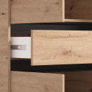 ΝΤΟΥΛΑΠΑ CORBETT 3K1F1O h211 ARTISAN OAK/ΜΑΥΡΟ ΜΑΤ ΧΡΩΜΑ 138x55x211εκ
