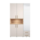 ΝΤΟΥΛΑΠΑ DONALD 3K2F1O h227 CASHMERE/ARTISAN OAK ΧΡΩΜΑ 135x57x227εκ