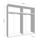 ΝΤΟΥΛΑΠΑ VEYMONT 220 OG h217 ARTISAN ΧΡΩΜΑ 220x61x218εκ