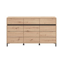 ΚΟΜΟΤΑ-ΜΠΟΥΦΕΣ MARRON 157 3K3F3V ARTISAN OAK/ΜΑΥΡΟ ΜΑΤΤ ΧΡΩΜΑ 157x40x90εκ