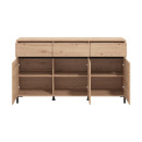 ΚΟΜΟΤΑ-ΜΠΟΥΦΕΣ MARRON 157 3K3F3V ARTISAN OAK/ΜΑΥΡΟ ΜΑΤΤ ΧΡΩΜΑ 157x40x90εκ