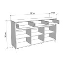 ΚΟΜΟΤΑ-ΜΠΟΥΦΕΣ MARRON 157 3K3F3V ARTISAN OAK/ΜΑΥΡΟ ΜΑΤΤ ΧΡΩΜΑ 157x40x90εκ
