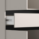 ΝΤΟΥΛΑΠΑ CORBETT 2K1F h211 CASHMERE/ΜΑΥΡΟ ΜΑΤ ΧΡΩΜΑ 93x55x211εκ