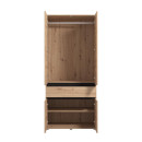 ΝΤΟΥΛΑΠΑ CORBETT 2K1F h211 ARTISAN OAK/ΜΑΥΡΟ ΜΑΤ ΧΡΩΜΑ 93x55x211εκ