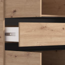ΝΤΟΥΛΑΠΑ CORBETT 2K1F h211 ARTISAN OAK/ΜΑΥΡΟ ΜΑΤ ΧΡΩΜΑ 93x55x211εκ