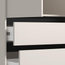 ΝΤΟΥΛΑΠΑ CORBETT 2K3F h211 CASHMERE/ΜΑΥΡΟ ΜΑΤ ΧΡΩΜΑ 93x55x211εκ