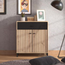 ΚΟΜΟΤΑ-ΜΠΟΥΦΕΣ Avignon 80 2K1F2V ARTISAN OAK-ΜΑΥΡΟ ΧΡΩΜΑ 80x40x90εκ