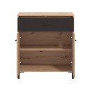 ΚΟΜΟΤΑ-ΜΠΟΥΦΕΣ Avignon 80 2K1F2V ARTISAN OAK-ΜΑΥΡΟ ΧΡΩΜΑ 80x40x90εκ