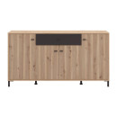 ΚΟΜΟΤΑ-ΜΠΟΥΦΕΣ Avignon AVIGNON 170 4K1F4V ARTISAN OAK-ΜΑΥΡΟ ΧΡΩΜΑ 170x40x90εκ