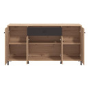 ΚΟΜΟΤΑ-ΜΠΟΥΦΕΣ Avignon AVIGNON 170 4K1F4V ARTISAN OAK-ΜΑΥΡΟ ΧΡΩΜΑ 170x40x90εκ