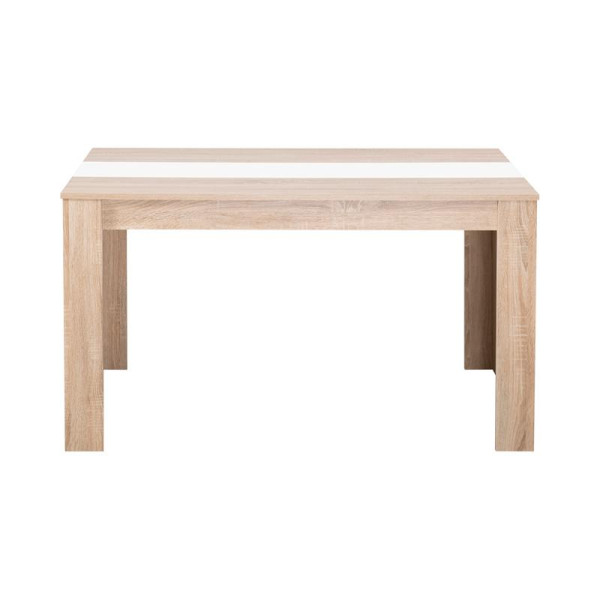 ΤΡΑΠΕΖΙ ΤΡΑΠΕΖΑΡΙΑΣ DOMUS 135 SONOMA OAK-ΛΕΥΚΟ 135x81x75εκ