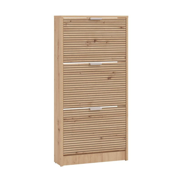 ΠΑΠΟΥΤΣΟΘΗΚΗ Base 13 ARTISAN OAK-ARTISAN OAK ΜΕ ΜΑΥΡΕΣ ΓΡΑΜΜΕΣ-ΜΑΥΡΟ 58x18x119εκ