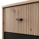 ΚΟΜΟΔΙΝΟ AVIGNON ΝΟ2F ARTISAN OAK-ΜΑΥΡΟ ΧΡΩΜΑ 48x40x52εκ