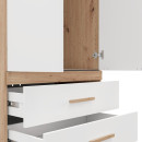 ΝΤΟΥΛΑΠΑ DILLON 2K2F h207 ARTISAN OAK-ΛΕΥΚΟ 79x52x208εκ