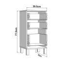 ΣΥΡΤΑΡΙΕΡΑ ALMOND 38 3F ΛΕΥΚΟ ΧΡΩΜΑ 39x35x78εκ