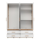 ΝΤΟΥΛΑΠΑ DILLON 4K4F1O h207 ARTISAN OAK-ΛΕΥΚΟ 155x52x208εκ