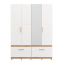 ΝΤΟΥΛΑΠΑ DILLON 4K2F1O h207 ARTISAN OAK-ΛΕΥΚΟ 155x52x208εκ