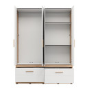 ΝΤΟΥΛΑΠΑ DILLON 4K2F1O h207 ARTISAN OAK-ΛΕΥΚΟ 155x52x208εκ