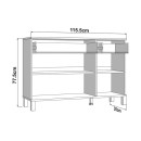 ΚΟΜΟΤΑ-ΜΠΟΥΦΕΣ ALMOND 115 3K2F3V ΛΕΥΚΟ ΧΡΩΜΑ 116x35x78εκ