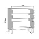 ΣΥΡΤΑΡΙΕΡΑ ALMOND 77 3F ΛΕΥΚΟ ΧΡΩΜΑ 77x35x78εκ