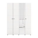ΝΤΟΥΛΑΠΑ ΜΕ ΚΑΘΡΕΦΤΗ SALAMIS 4K1O h207 ΛΕΥΚΟ ΧΡΩΜΑ 155x52x208εκ