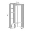 ΝΤΟΥΛΑΠΑ CAMPSIE 3K1F1O h207 ARTISAN OAK ΧΡΩΜΑ 118x52x208εκ