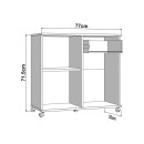 ΚΟΜΟΤΑ CORBY 77 2K ΛΕΥΚΟ ΧΡΩΜΑ 77x35x72εκ