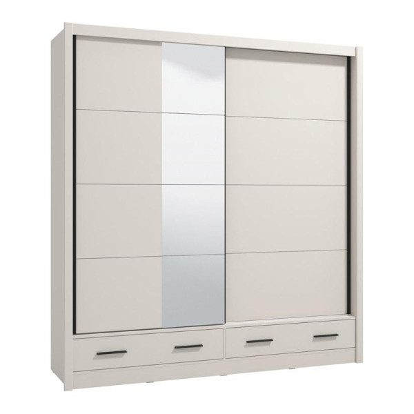 ΝΤΟΥΛΑΠΑ ΜΕ ΚΑΘΡΕΦΤΗ ALBI PLUS 205 2F OG CASHMERE ΧΡΩΜΑ 205x60x216εκ