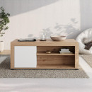 ΤΡΑΠΕΖΑΚΙ ΣΑΛΟΝΙΟΥ Argyll ΛΕΥΚΟ ΜΕ ARTISAN OAK ΧΡΩΜΑ 121x55x49εκ