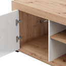 ΤΡΑΠΕΖΑΚΙ ΣΑΛΟΝΙΟΥ Argyll ΛΕΥΚΟ ΜΕ ARTISAN OAK ΧΡΩΜΑ 121x55x49εκ