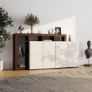 ΚΟΜΟΤΑ-ΜΠΟΥΦΕΣ ARGYLL 192 4K4V OP CASHMERE ΜΕ DARK TAILOR OAK ΧΡΩΜΑ 193x40x100εκ